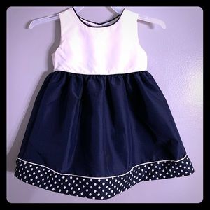 Child evening dress with polka dot detail